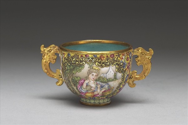 金胎畫琺瑯西洋人物杯