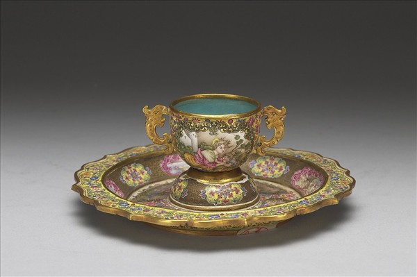 金胎畫琺瑯西洋人物杯