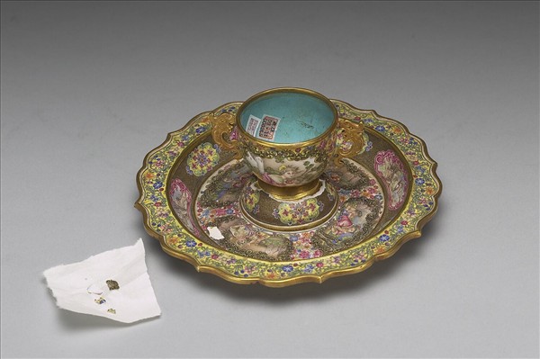 金胎畫琺瑯西洋人物杯