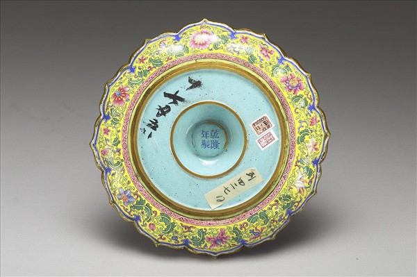 金胎畫琺瑯盤