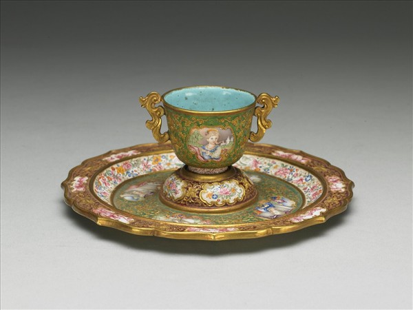 金胎內填兼畫琺瑯杯