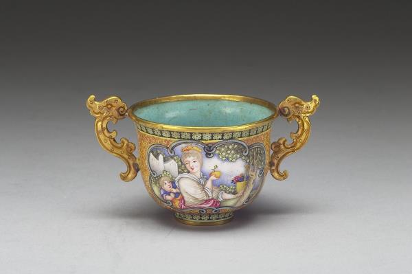 金胎畫琺瑯西洋人物杯