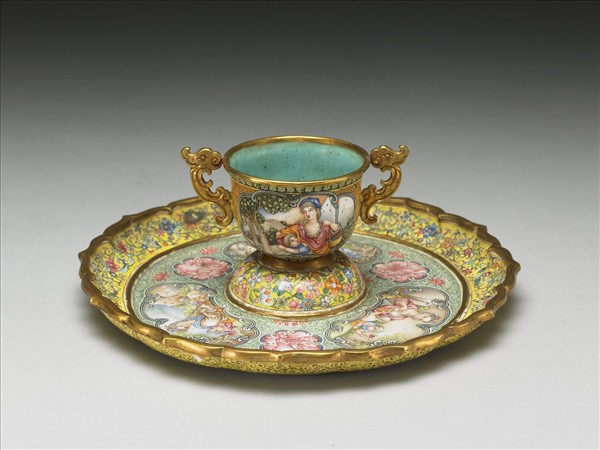 金胎畫琺瑯西洋人物圖杯