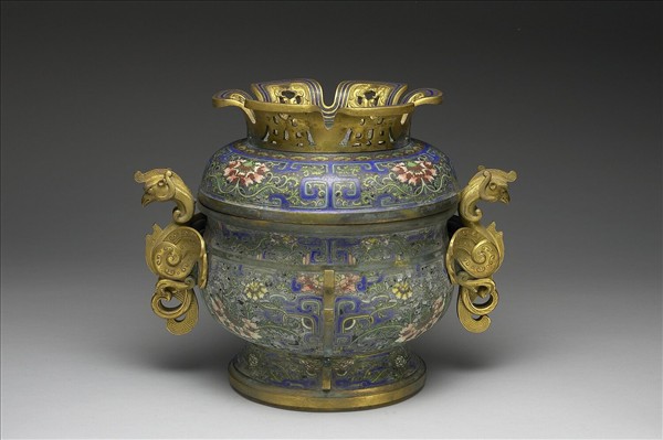 掐絲琺瑯簋式爐