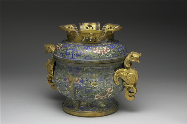 掐絲琺瑯簋式爐
