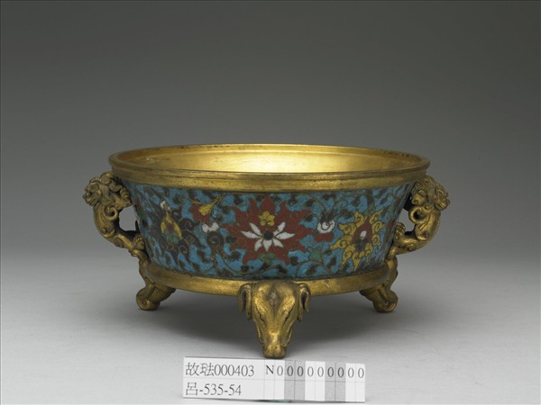 掐絲琺瑯象足洗