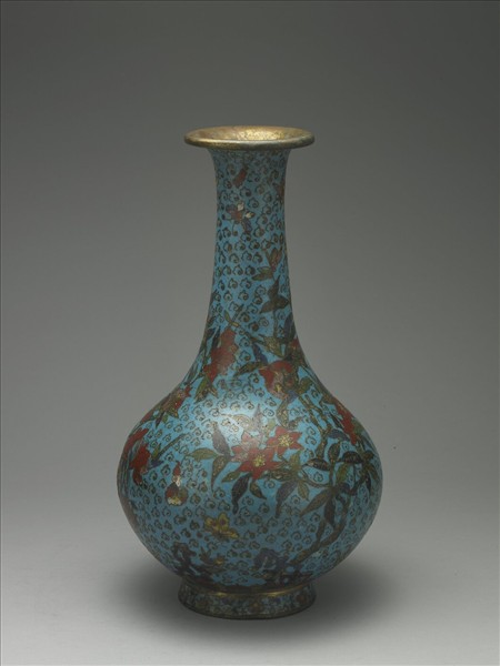 掐絲琺瑯三多瓶