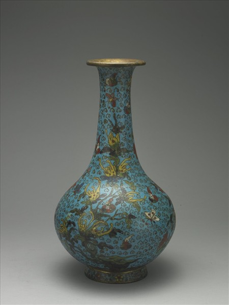 掐絲琺瑯三多瓶