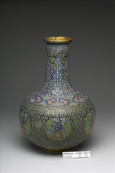 掐絲琺瑯長頸瓶