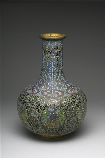 掐絲琺瑯長頸瓶