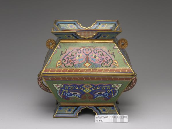 掐絲琺瑯獸面紋簠