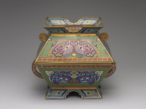 掐絲琺瑯獸面紋簠