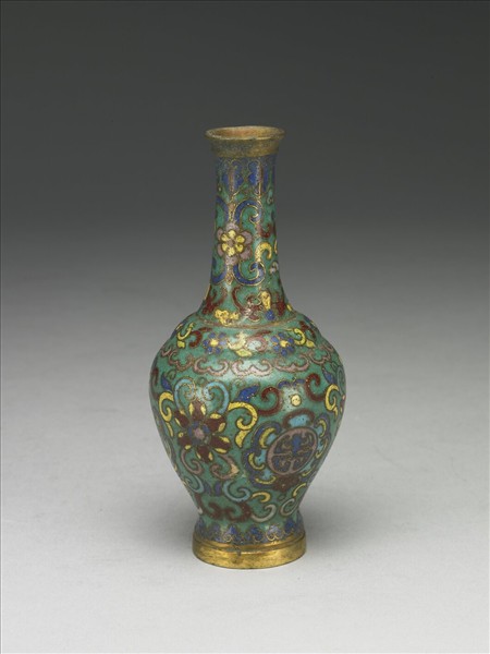 掐絲琺瑯長頸瓶