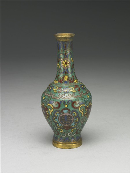 掐絲琺瑯長頸瓶
