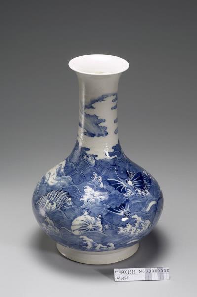 青花四海來朝紋瓶