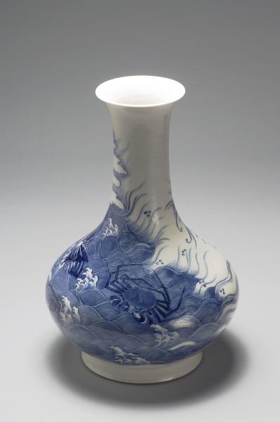 青花四海來朝紋瓶