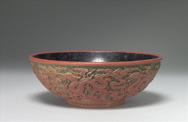 剔紅雲龍紋碗- 故宮