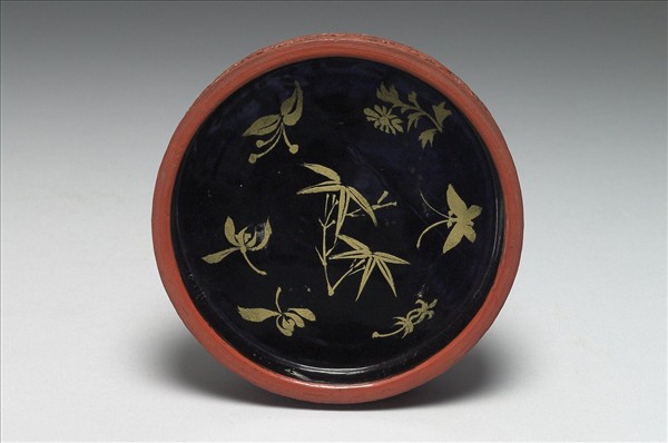 剔紅讀書圖雙層套盒