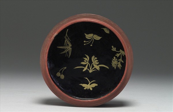 剔紅讀書圖雙層套盒