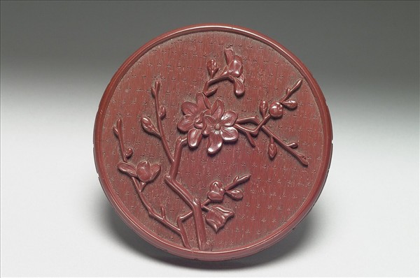 剔紅梅花圓盒