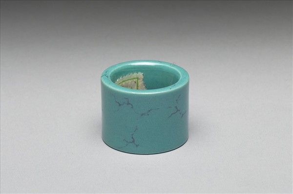 松石綠釉扳指