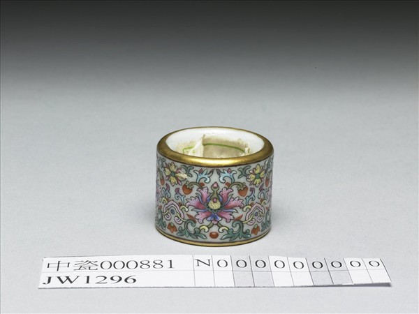 粉彩花卉紋扳指