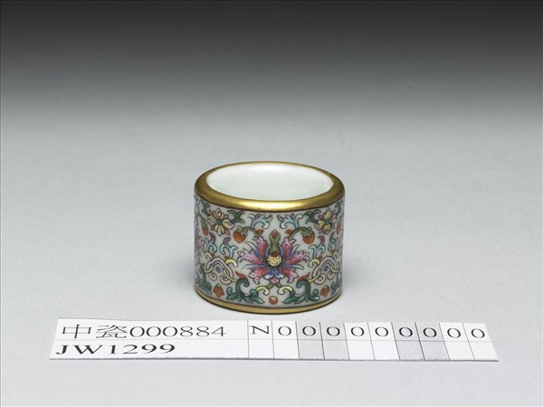 粉彩花卉紋扳指