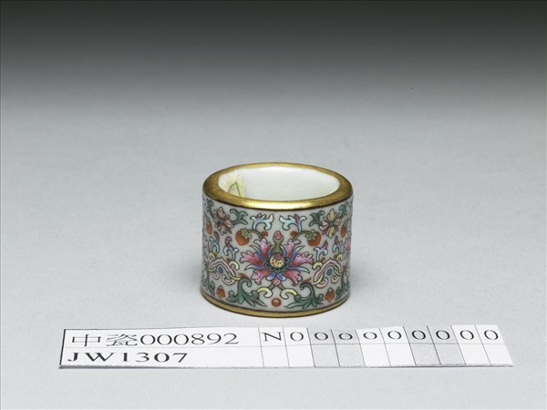 粉彩花卉紋扳指