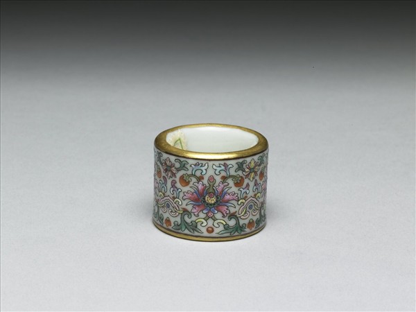 中国美術 粉彩 花鳥紋 珊瑚釉 遊高台 洗 φ14cm 光緒年製(LC255) 【公式