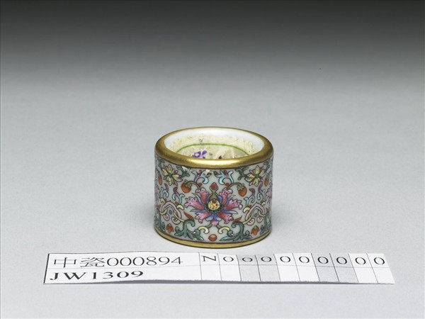 粉彩花卉紋扳指