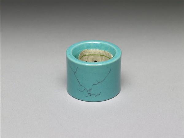 松石綠釉扳指
