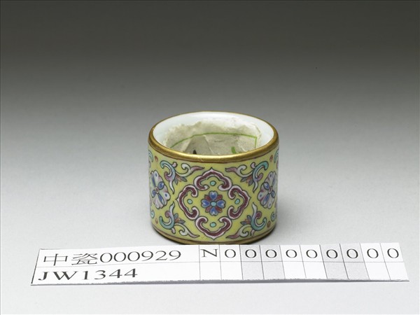 粉彩花卉紋扳指