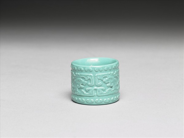 松石綠釉扳指
