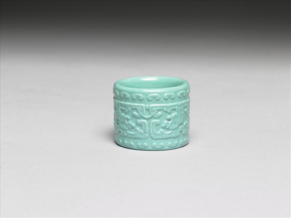 松石綠釉扳指
