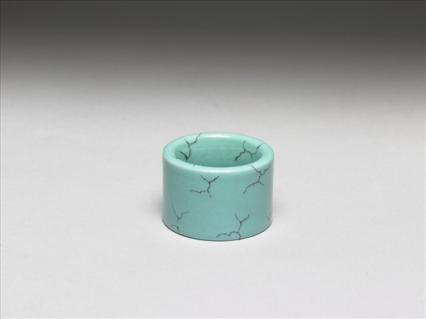 松石綠釉扳指