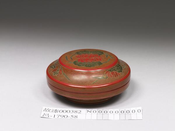 鎗金填漆荷花圓盒