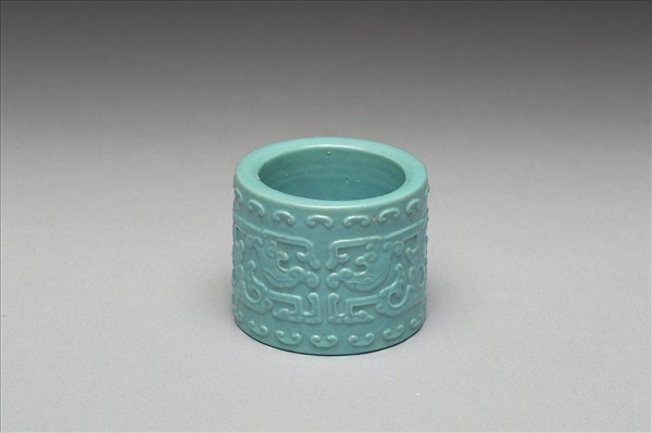 松石綠釉扳指