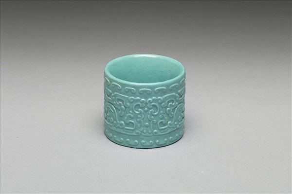 松石綠釉扳指