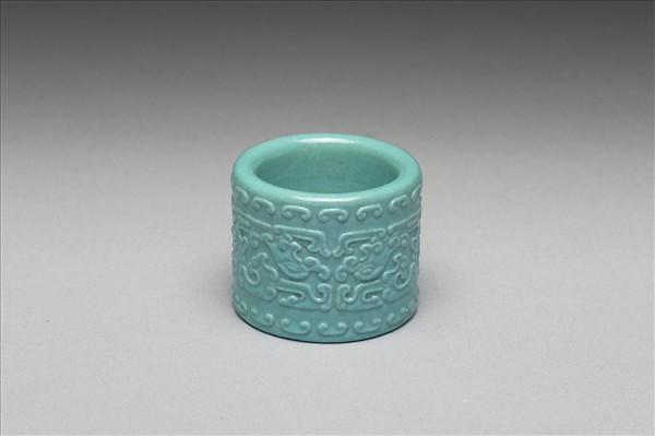 松石綠釉扳指