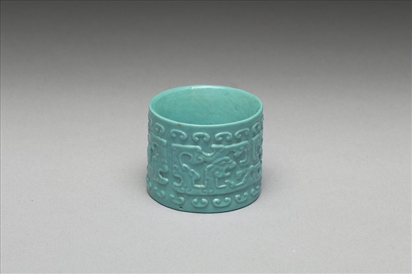 松石綠釉扳指