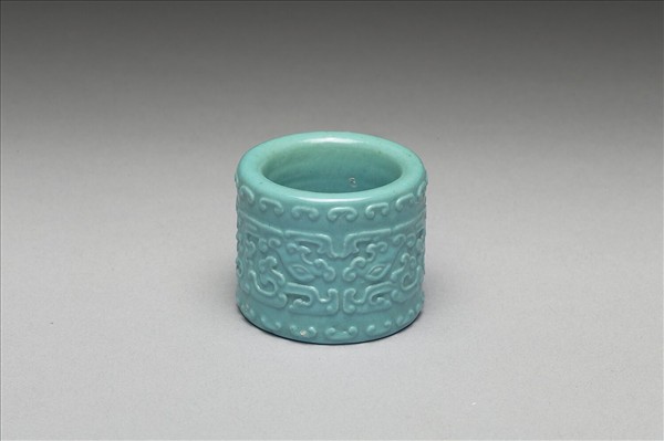 松石綠釉扳指