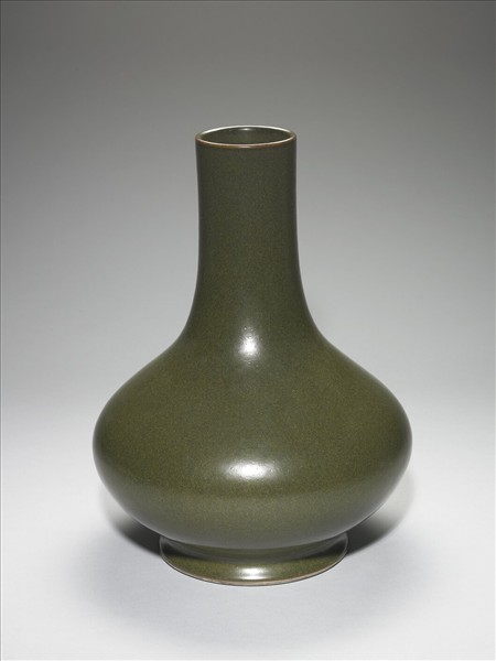 茶葉末釉長頸瓶