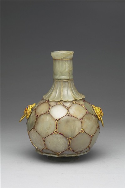 玉帶鑲嵌圓腹罐