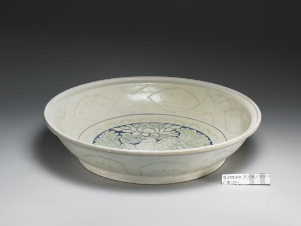 越南青花加彩花鳥大盤