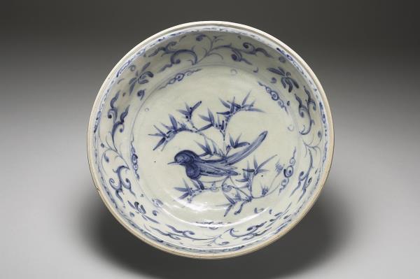 越南青花花鳥盤