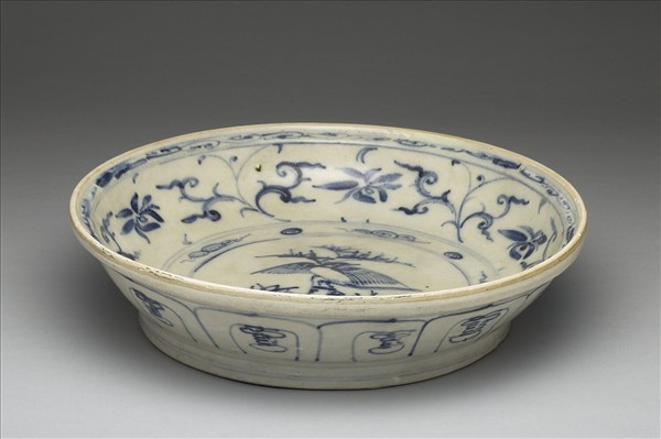 越南青花花鳥盤