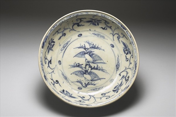 越南青花花鳥盤