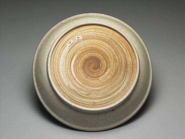 越南青花加彩山水盤