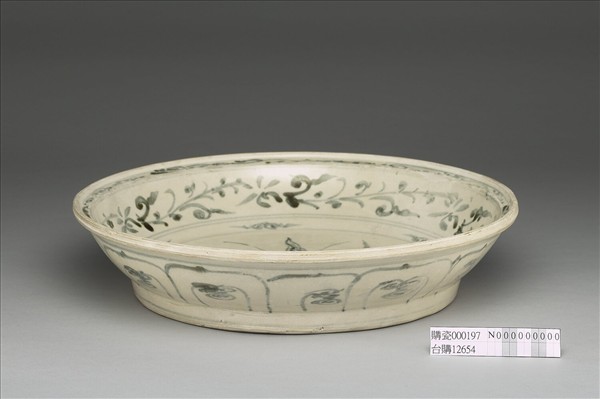 越南青花蓮荷盤