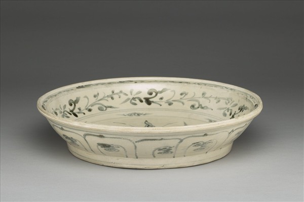 越南青花蓮荷盤